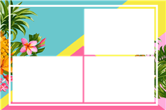 Modèle d’impression photobooth Aloha – catégorie Fête