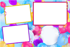 Modèle d’impression photobooth Birthday Balloons – catégorie Anniversaire