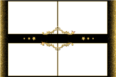 Modèle d’impression photobooth Black Gold Birthday – catégorie Anniversaire