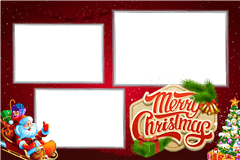 Modèle d’impression photobooth Christmas Red – catégorie Noël