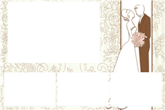 Modèle d’impression photobooth Creme-Paar – catégorie Mariage