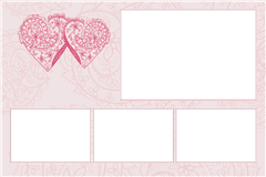 Modèle d’impression photobooth Doodled Hearts – catégorie Mariage