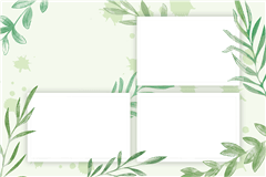 Modèle d’impression photobooth Green Leaf – catégorie Mariage