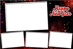 Modèle d’impression photobooth New-Year2 – catégorie Nouvel An