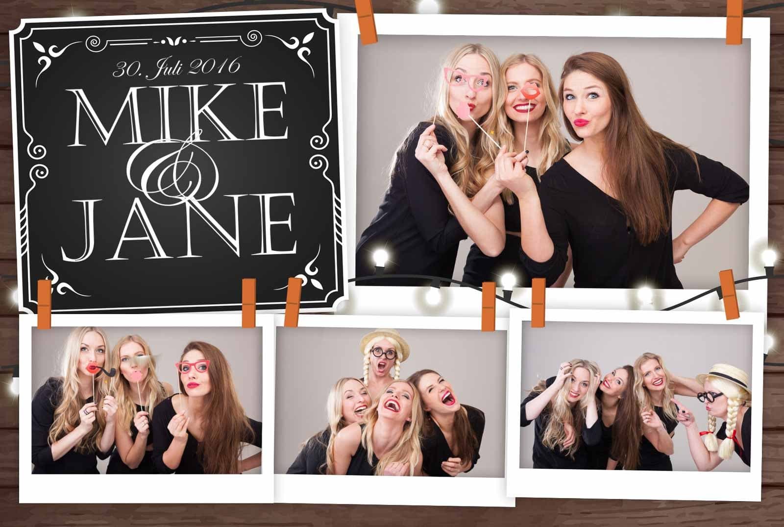 Modèle de tirage photobooth Rustic