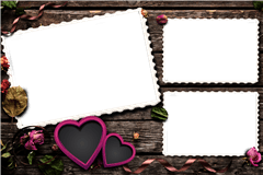 Modèle d’impression photobooth Wooden-Heart – catégorie Mariage